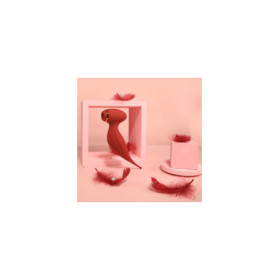 Oiseau du Paradis - Vibromasseur 2 en 1 avec vibration clitoridienne par membrane et embout stimulateur rouge 